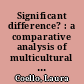 Significant difference? : a comparative analysis of multicultural policies in the United Kingdom and the Netherlands /