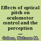 Effects of optical pitch on oculomotor control and the perception of target elevation