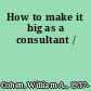 How to make it big as a consultant /