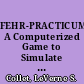 FEHR-PRACTICUM A Computerized Game to Simulate Experience in Educational Research and Evaluation. Final Report /