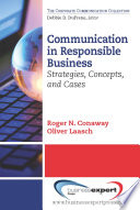 Communication in responsible business : strategies, concepts, and cases /