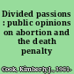 Divided passions : public opinions on abortion and the death penalty /