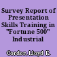 Survey Report of Presentation Skills Training in "Fortune 500" Industrial Companies