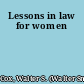 Lessons in law for women
