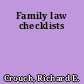 Family law checklists