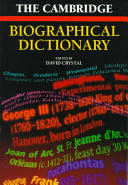 The Cambridge Biographical Dictionary.