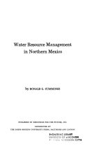 Water resource management in northern Mexico /