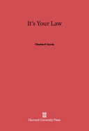 It's your law.