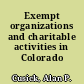 Exempt organizations and charitable activities in Colorado /
