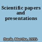 Scientific papers and presentations