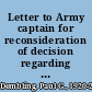 Letter to Army captain for reconsideration of decision regarding entitlement of female military members to an increase in the basic allowance for quarters on account of a dependent husband