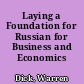 Laying a Foundation for Russian for Business and Economics