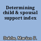 Determining child & spousal support index
