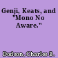 Genji, Keats, and "Mono No Aware."