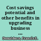 Cost savings potential and other benefits in upgrading business telephone systems to electronic /