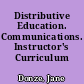 Distributive Education. Communications. Instructor's Curriculum