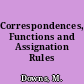 Correspondences, Functions and Assignation Rules