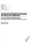Achieving optimum utilization of ancillary services : an annotated bibliography /