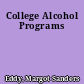 College Alcohol Programs