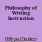 Philosophy of Writing Instruction