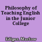 Philosophy of Teaching English in the Junior College