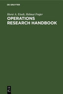 Operations research handbook : standard algorithms and methods with examples /