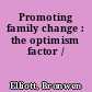 Promoting family change : the optimism factor /