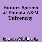 Honors Speech at Florida A&M University