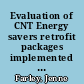 Evaluation of CNT Energy savers retrofit packages implemented in multifamily buildings /