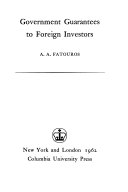 Government guarantees to foreign investors /