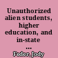 Unauthorized alien students, higher education, and in-state tuition rates a legal analysis /