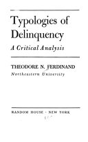 Typologies of delinquency : a critical analysis /