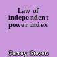 Law of independent power index