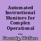 Automated Instructional Monitors for Complex Operational Tasks. Final Report