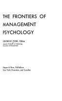 The frontiers of management psychology.