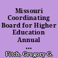 Missouri Coordinating Board for Higher Education Annual Report, Fiscal Year 2004