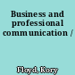 Business and professional communication /