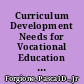 Curriculum Development Needs for Vocational Education New and Changing Occupational Areas /