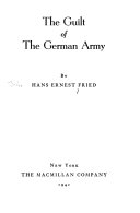 The guilt of the German army /