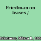 Friedman on leases /