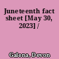 Juneteenth fact sheet [May 30, 2023] /