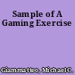 Sample of A Gaming Exercise