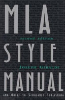 MLA style manual and guide to scholarly publishing /