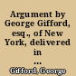 Argument by George Gifford, esq., of New York, delivered in December, 1852, at Washington, before the Supreme Court of the United States, in the case of Henry O'Reilly et al., appellants, vs. Samuel F.B. Morse, F.O.J. Smith et al., appellees being an appeal from a decision of the U.S. Circuit Court for the District of Kentucky, in favor of Prof. Morses patents for "The American Electro-Magnetic Telegraph"