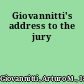 Giovannitti's address to the jury