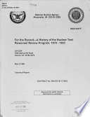 For the record : a history of the nuclear test personnel review program, 1978-1993 /