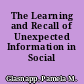 The Learning and Recall of Unexpected Information in Social Schemas