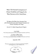 Water : the potential consequences of climate variability and change for the water resources of the United States /