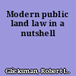 Modern public land law in a nutshell
