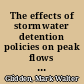 The effects of stormwater detention policies on peak flows in major drainageways /